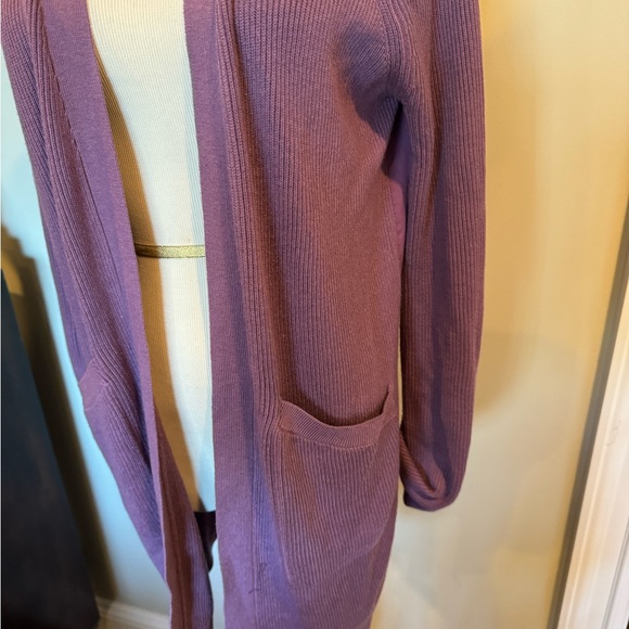 Lululemon Womens Still At Ease Wrap Cardigan Sweater Sz 4 Vintage Plum Purple - Picture 6 of 6